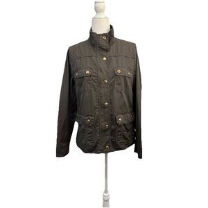 j crew downtown field jacket Military Green Boyfriend Style Size Medium
